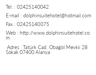 Dolphin Suite Hotel iletiim bilgileri